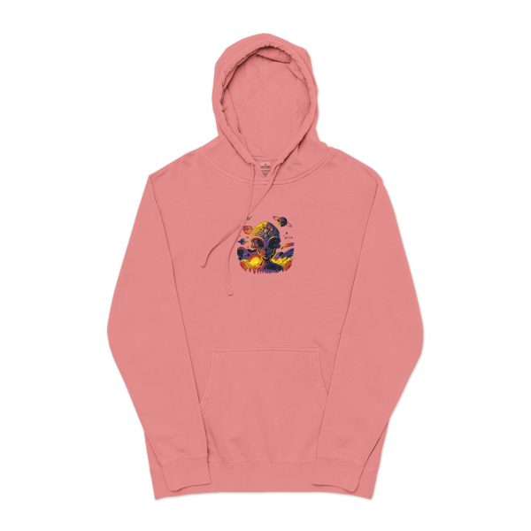 Vibrant Pigment-Dyed Hoodie, Unisex Embroidery Pullover, Cozy Casualwear, Trendy Streetwear Gift, Perfect for Fall Celebrations, [...] - Image 17