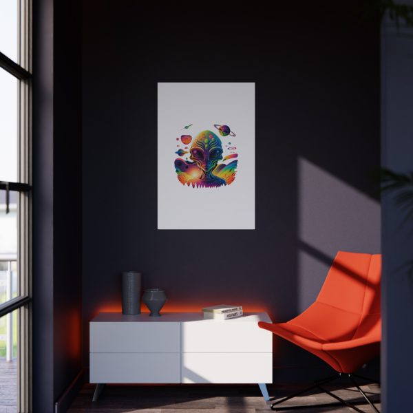 Vibrant Alien Foam Board Art Print, Space Decor, Unique Wall Art, Sci-Fi Home Decor, Gifts for Alien Lovers, Cosmic Alien Poster - Image 64