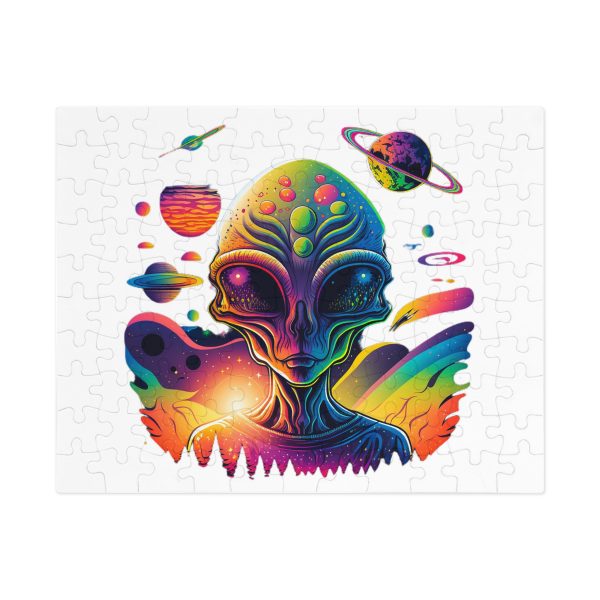 Colorful Alien Jigsaw Puzzle, Space Decor, Gift for Him, Nerdy Puzzle, Mind-Stimulating Fun, Kids & Adults Activity - Image 13