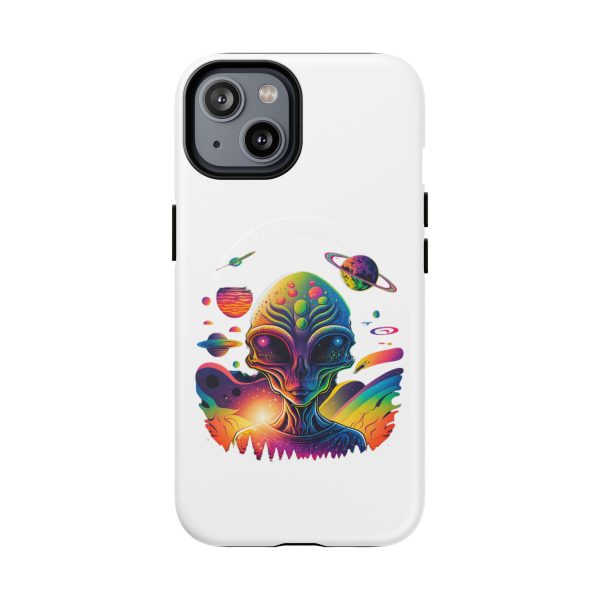 Vibrant Alien Phone Case - Funky Tough Magnetic Cover for Teens, Outer Space, Gift for Sci-Fi Lovers, Unique Cosmic Design - Image 28
