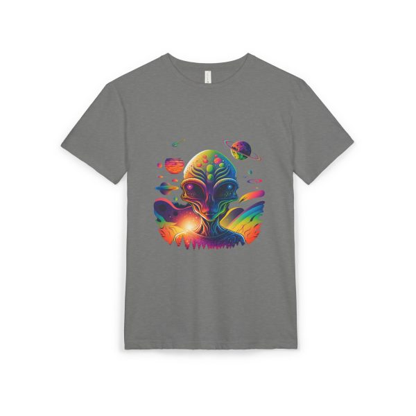 Vibrant Alien Graphic Tee, Unisex Sueded T-Shirt, Cosmic Vibe Shirt, Space Lover Gift, Art T-Shirt for Teens - Image 17
