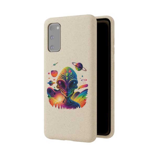 Vibrant Alien Biodegradable Phone Case, Eco-Friendly Galaxy Phone Cover, Unique Gift for Space Lovers, Fun Alien Design, Sustainable [...] - Image 6