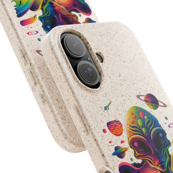 Vibrant Alien Biodegradable Phone Case, Eco-Friendly Galaxy Phone Cover, Unique Gift for Space Lovers, Fun Alien Design, Sustainable [...] - Image 195