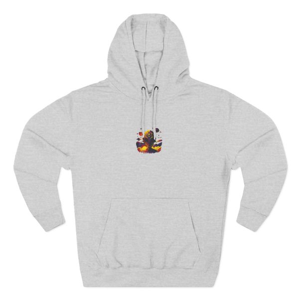 Colorful Three-Panel Fleece Hoodie | Cozy Casual Wear, Gifts for Him/Her, Funky Street Style, Stylish Loungewear, Fall Fashion - Image 3
