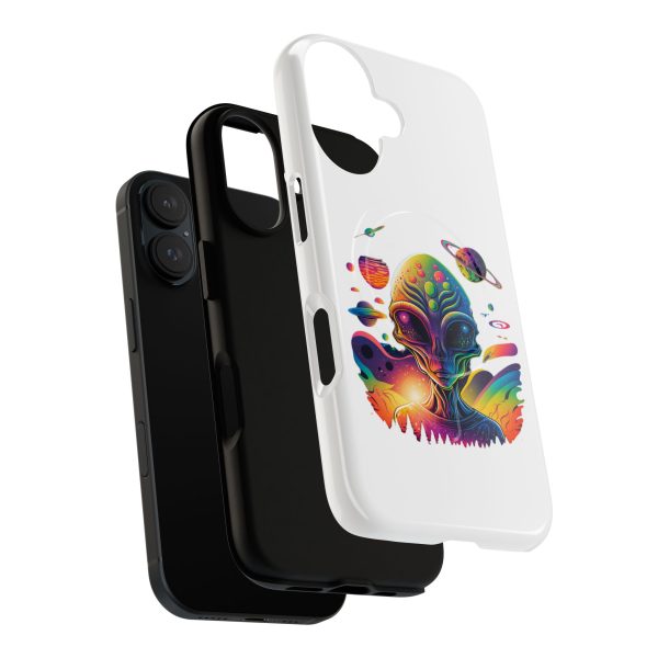 Vibrant Alien Phone Case - Funky Tough Magnetic Cover for Teens, Outer Space, Gift for Sci-Fi Lovers, Unique Cosmic Design - Image 63