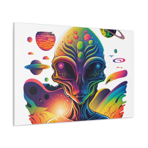 Alien Art Canvas Print, Colorful Wall Decor, Retro Sci-Fi Artwork, Unique Home Accent, Space Lover Gift - Image 118