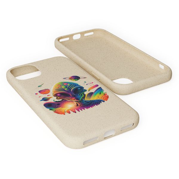 Vibrant Alien Biodegradable Phone Case, Eco-Friendly Galaxy Phone Cover, Unique Gift for Space Lovers, Fun Alien Design, Sustainable [...] - Image 108