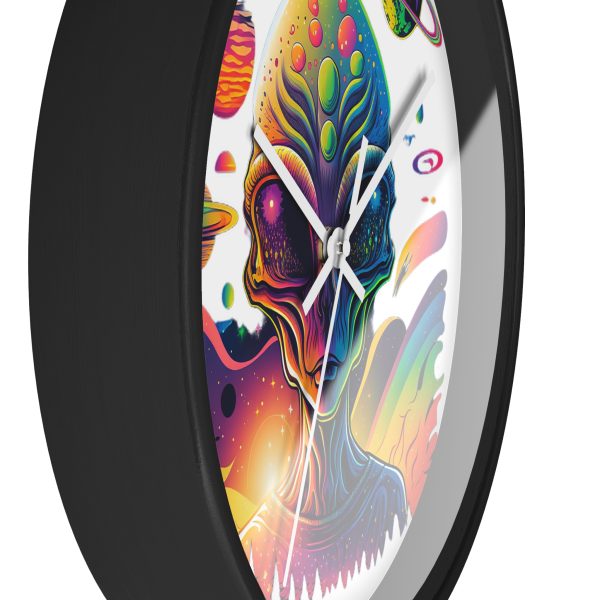 Vibrant Alien Wall Clock, Unique Home Decor, Gift for Sci-Fi Lovers, Colorful Wall Art, Statement Piece for Space Enthusiasts - Image 5