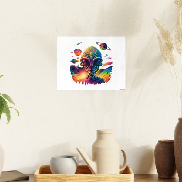 Colorful Alien Art Poster, Psychedelic Wall Decor, Outer Space Prints, Home Decoration, Gift for Sci-Fi Lovers - Image 15