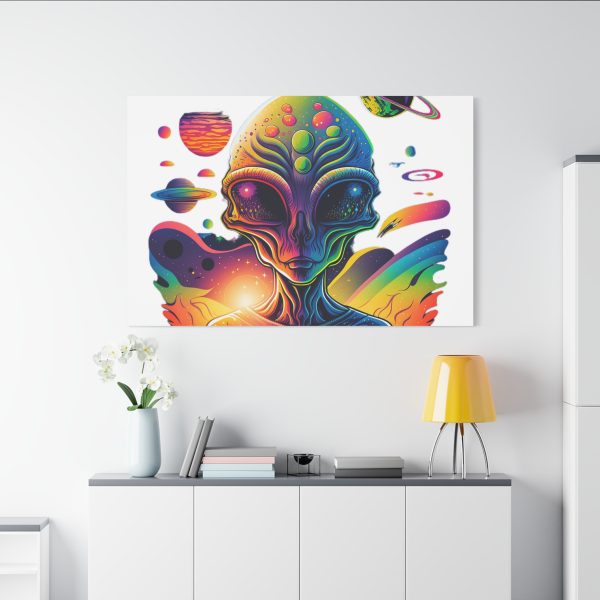 Alien Art Canvas Print, Colorful Wall Decor, Retro Sci-Fi Artwork, Unique Home Accent, Space Lover Gift - Image 119