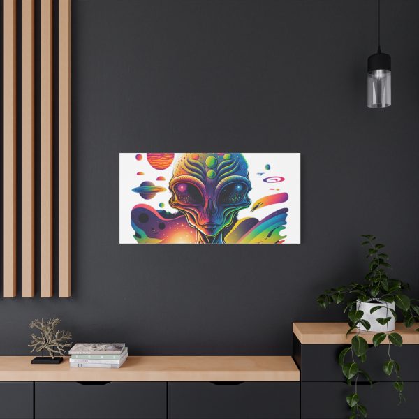 Alien Art Canvas Print, Colorful Wall Decor, Retro Sci-Fi Artwork, Unique Home Accent, Space Lover Gift - Image 88