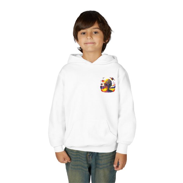 Youth Heavy Blend Hooded Sweatshirt with Colorful Graphic - Image 3