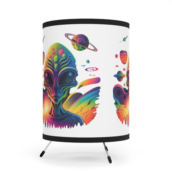 Cosmic Alien Tripod Lamp, Space Decor Table Lamp, Retro Science Fiction Lighting, Unique Home Accent, Gift for Nerds, Bedroom Decor - Image 2