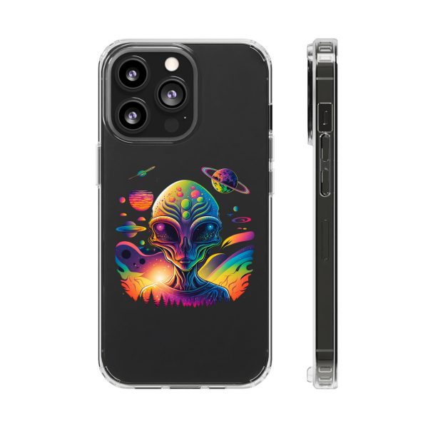 Alien Galaxy Clear Phone Case, Cosmic Phone Cover, Space Lover Gift, Unique Design for iPhone, Galaxy Phone Case - Image 7
