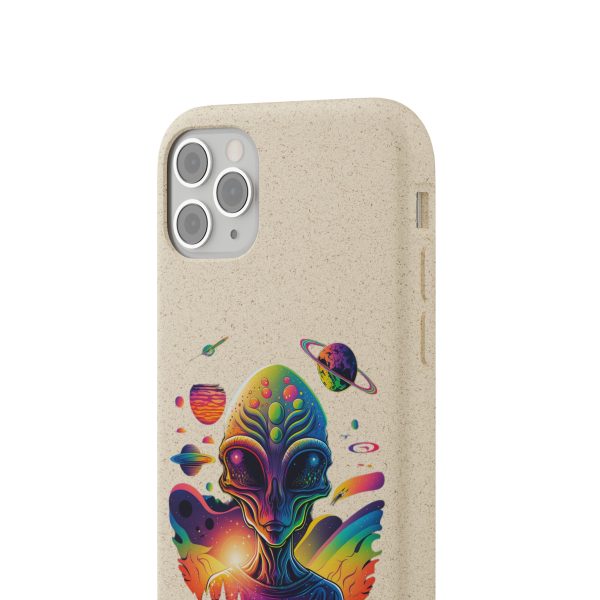 Vibrant Alien Biodegradable Phone Case, Eco-Friendly Galaxy Phone Cover, Unique Gift for Space Lovers, Fun Alien Design, Sustainable [...] - Image 107
