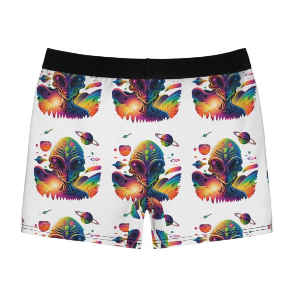 Vibrant Alien Print Men's Boxer Briefs, Comfortable Underwear, Unique Gift, Fun Lounge Wear, Cosmic Style, Quirky Fashion - Image 2