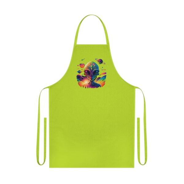 Colorful Alien Graphic Cotton Apron, Fun Cooking Gift, BBQ, Baking, Arts & Crafts, Unique Kitchen Accessory - Image 5