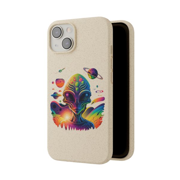Vibrant Alien Biodegradable Phone Case, Eco-Friendly Galaxy Phone Cover, Unique Gift for Space Lovers, Fun Alien Design, Sustainable [...] - Image 86