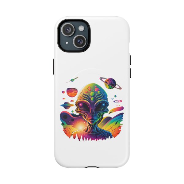 Vibrant Alien Phone Case - Funky Tough Magnetic Cover for Teens, Outer Space, Gift for Sci-Fi Lovers, Unique Cosmic Design - Image 16