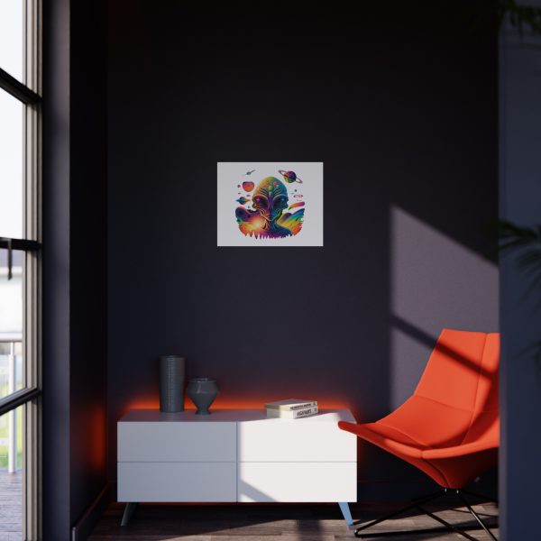 Vibrant Alien Foam Board Art Print, Space Decor, Unique Wall Art, Sci-Fi Home Decor, Gifts for Alien Lovers, Cosmic Alien Poster - Image 20