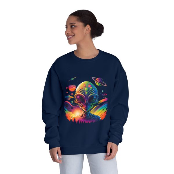 Colorful Alien Space Sweatshirt, Unisex Crewneck Sweatshirt, Perfect for Casual Wear, Gift for Sci-Fi Lovers, Cozy Fall Apparel - Image 48