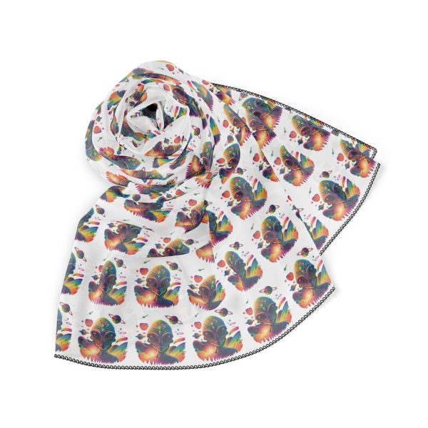 Vibrant Poly Scarf - Colorful Lightweight Fashion Accessory for Any Occasion, Elegant Wrap, Unique Gift, Stylish Wear - Image 8