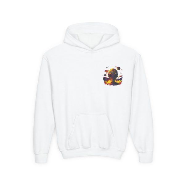 Youth Heavy Blend Hooded Sweatshirt with Colorful Graphic