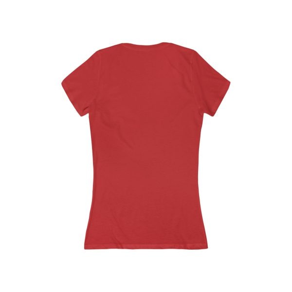 Women's Jersey Short Sleeve Deep V-Neck Tee - Image 14