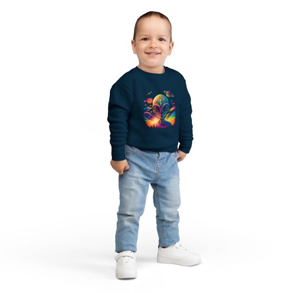 Cosmic Alien Toddler Sweatshirt - Cute Space Theme, Perfect for Birthdays, Gifts, Astronaut Enthusiasts, Baby Shower, Everyday Wear - Image 24