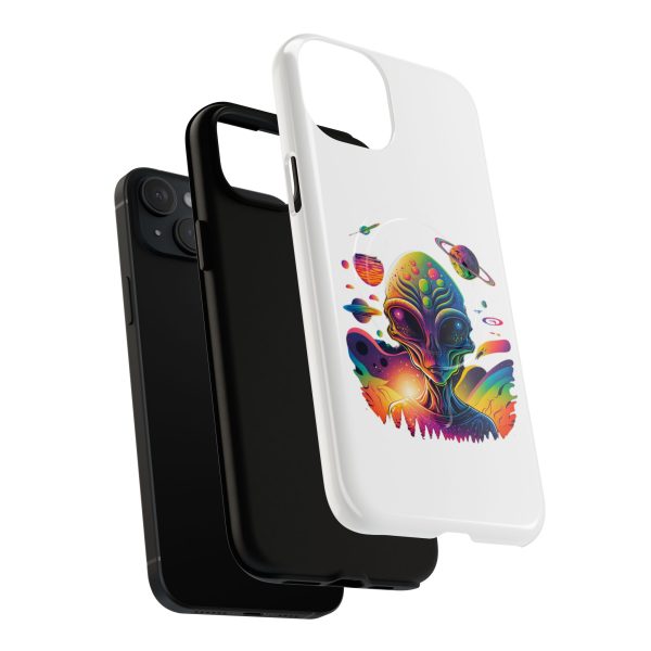 Vibrant Alien Phone Case - Funky Tough Magnetic Cover for Teens, Outer Space, Gift for Sci-Fi Lovers, Unique Cosmic Design - Image 15