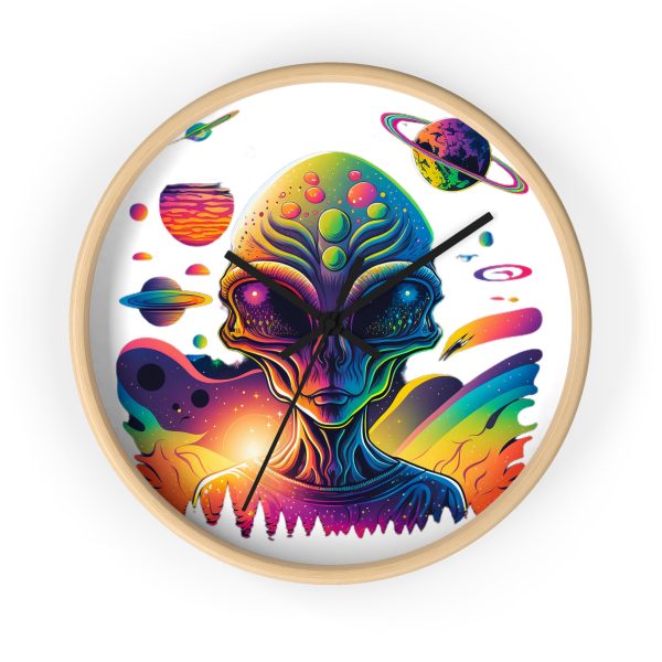Vibrant Alien Wall Clock, Unique Home Decor, Gift for Sci-Fi Lovers, Colorful Wall Art, Statement Piece for Space Enthusiasts - Image 13