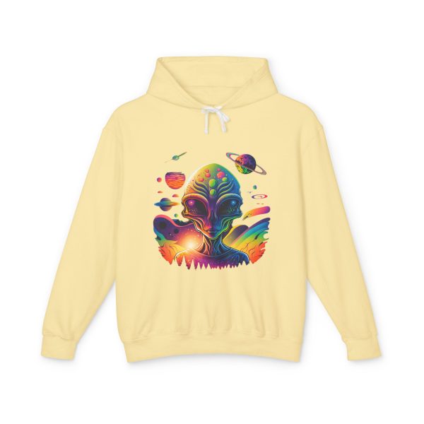 Colorful Alien Artwork Lightweight Hoodie - Unisex Sweatshirt for Space Lovers, Casual Wear, Gift for Science Fiction Fans, Unique [...] - Image 25