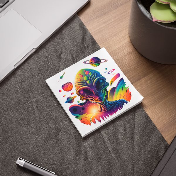 Cosmic Alien Post-it® Note Pads | Vibrant Space-Themed Sticky Notes, Office Supplies, Gifts for Sci-Fi Fans, School Accessories, [...] - Image 11