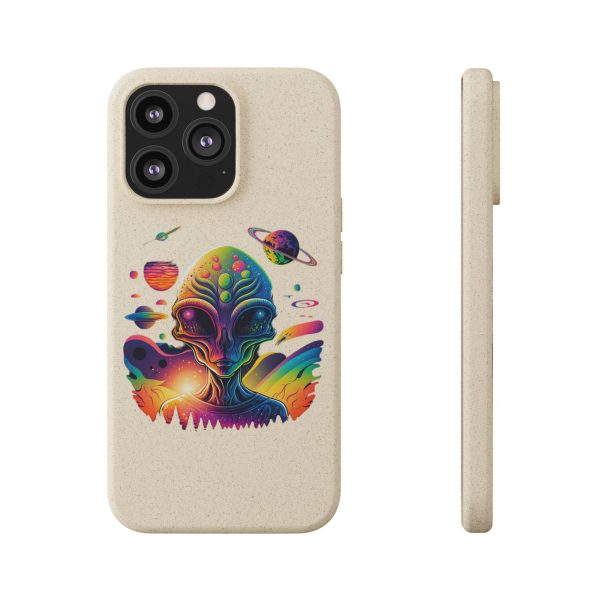 Vibrant Alien Biodegradable Phone Case, Eco-Friendly Galaxy Phone Cover, Unique Gift for Space Lovers, Fun Alien Design, Sustainable [...] - Image 77