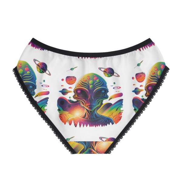 Vibrant Alien Print Women's Briefs, Unique Lingerie, Fun Undergarments, Quirky Gifts, Science Fiction Apparel, Space Themed - Image 2
