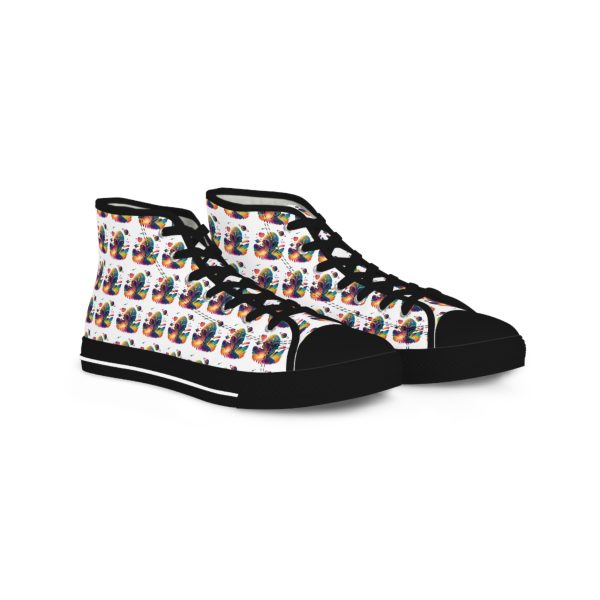 Colorful High Top Sneakers, Trendy Footwear, Unique Style, Casual Sneakers, Vibrant High Tops, Summer Fashion - Image 5