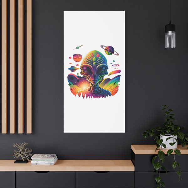 Alien Art Canvas Print, Colorful Wall Decor, Retro Sci-Fi Artwork, Unique Home Accent, Space Lover Gift - Image 92