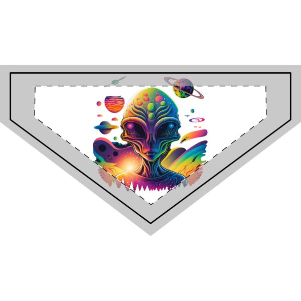 Colorful Alien Clip-on Pet Bandana, Cosmic Pet Accessory, Dog Bandana, Cat Fashion, Pet Apparel for Holidays & Events
