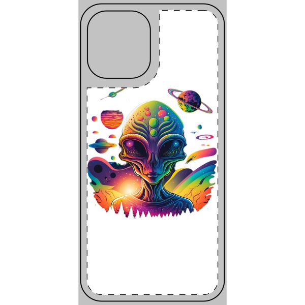 Vibrant Alien Phone Skin, Colorful Phone Case, Galaxy Design, Cosmic Phone Protector, Unique Alien Aesthetic, Gift for Sci-Fi Lovers - Image 8