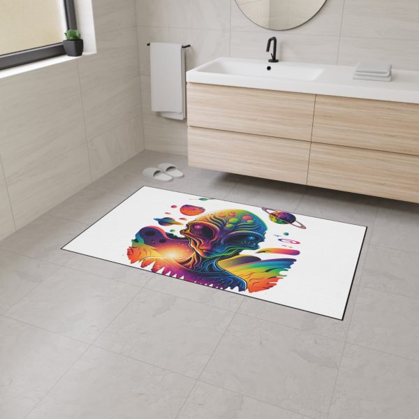 Vibrant Alien Art Floor Mat, Cosmic Area Rug, Outer Space Doormat, Unique Home Decor, Gift for Sci-Fi Lovers - Image 7