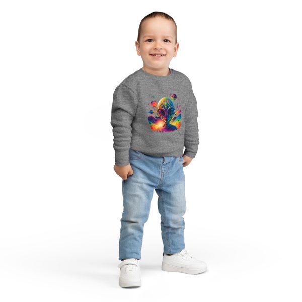 Cosmic Alien Toddler Sweatshirt - Cute Space Theme, Perfect for Birthdays, Gifts, Astronaut Enthusiasts, Baby Shower, Everyday Wear - Image 12