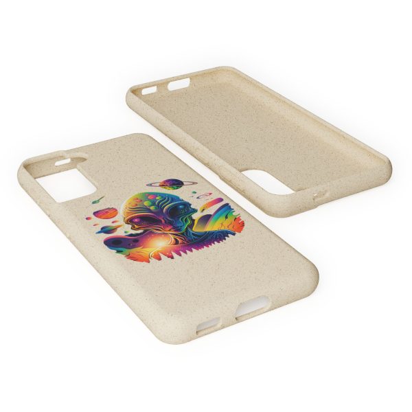 Vibrant Alien Biodegradable Phone Case, Eco-Friendly Galaxy Phone Cover, Unique Gift for Space Lovers, Fun Alien Design, Sustainable [...] - Image 128