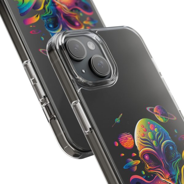 Alien Galaxy Clear Phone Case, Cosmic Phone Cover, Space Lover Gift, Unique Design for iPhone, Galaxy Phone Case - Image 60