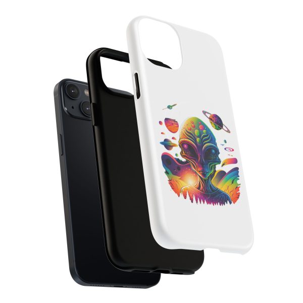 Vibrant Alien Phone Case - Funky Tough Magnetic Cover for Teens, Outer Space, Gift for Sci-Fi Lovers, Unique Cosmic Design - Image 42