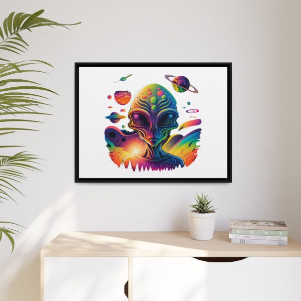 Vibrant Alien Canvas Art Print, Framed Decor for Sci-Fi Lovers, Cosmic Wall Art, Colorful Home Decoration, Unique Gift Idea - Image 27
