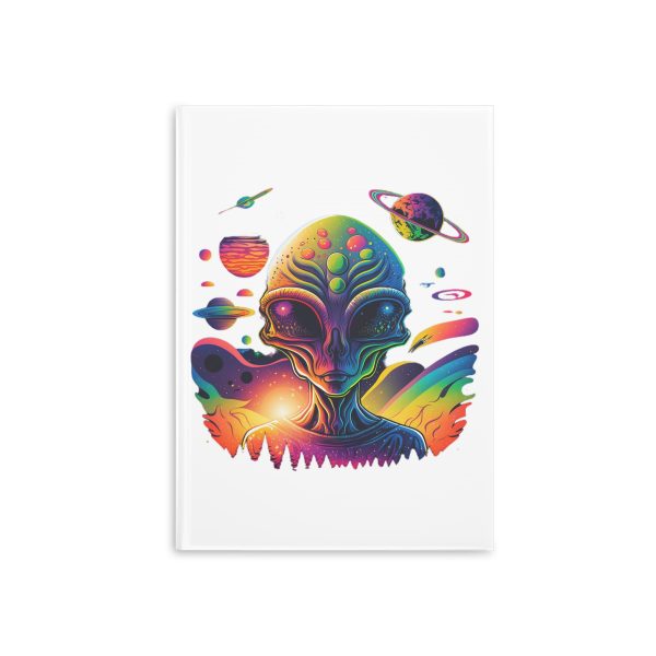 Vibrant Alien Hardcover Notebook, Journal for Dreamers, Gifts for Writers, Artistic Stationery, Cosmic Themed Gift - Image 33