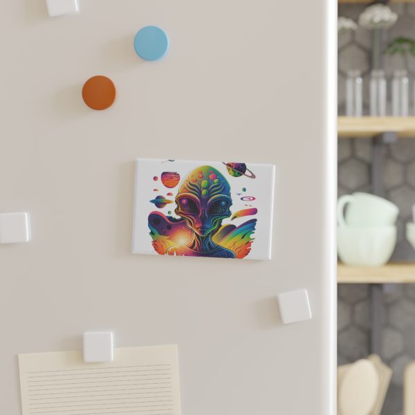 Alien Vibe Magnet, Colorful Alien Design, Cosmic Decor, Outer Space Gift, Fun Fridge Magnet, 10 Pcs Set - Image 3