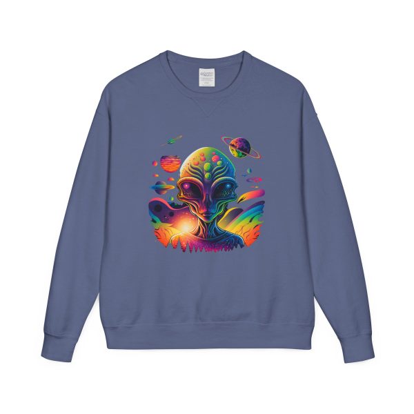 Colorful Alien Crewneck Sweatshirt, Unisex Halloween Sweatshirt, Gift for Sci-Fi Lovers, Cozy Graphic Crewneck, Space-Themed Apparel - Image 37