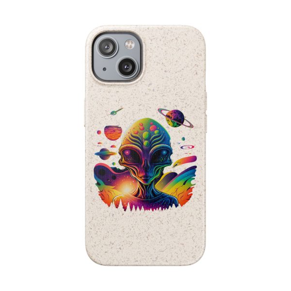 Vibrant Alien Biodegradable Phone Case, Eco-Friendly Galaxy Phone Cover, Unique Gift for Space Lovers, Fun Alien Design, Sustainable [...] - Image 177