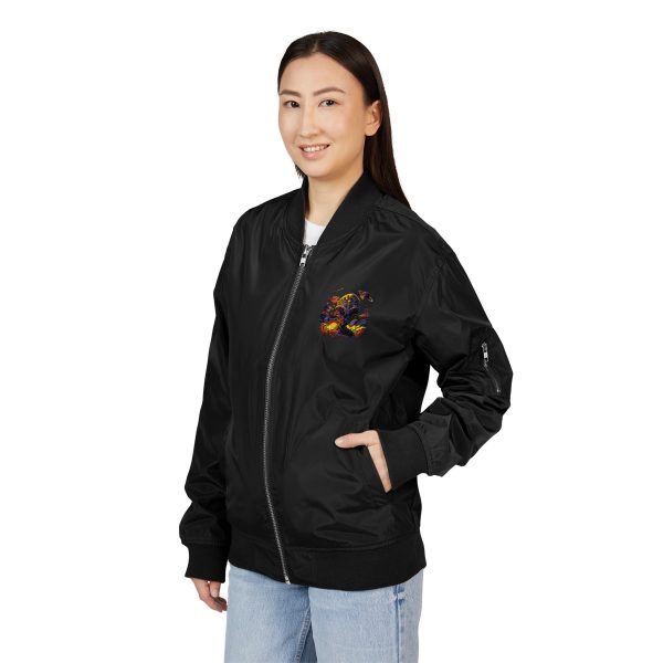 Recycled Bomber Jacket (Embroidery) - Eco-Friendly Streetwear, Cool Casual Style, Perfect Gift for Nature Lovers, Trendy Fashion [...] - Image 4